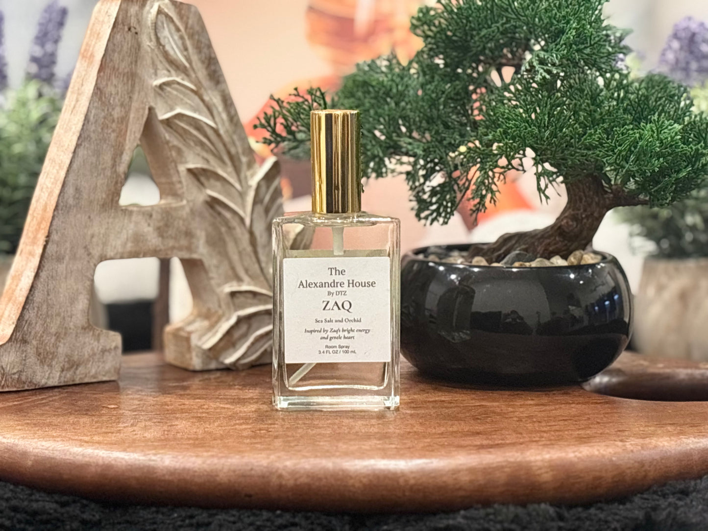 ZAQ | Sea Salt & Orchid Room & Linen Spray (3.4 oz) — A clean, uplifting spray with organic alcohol & witch hazel base