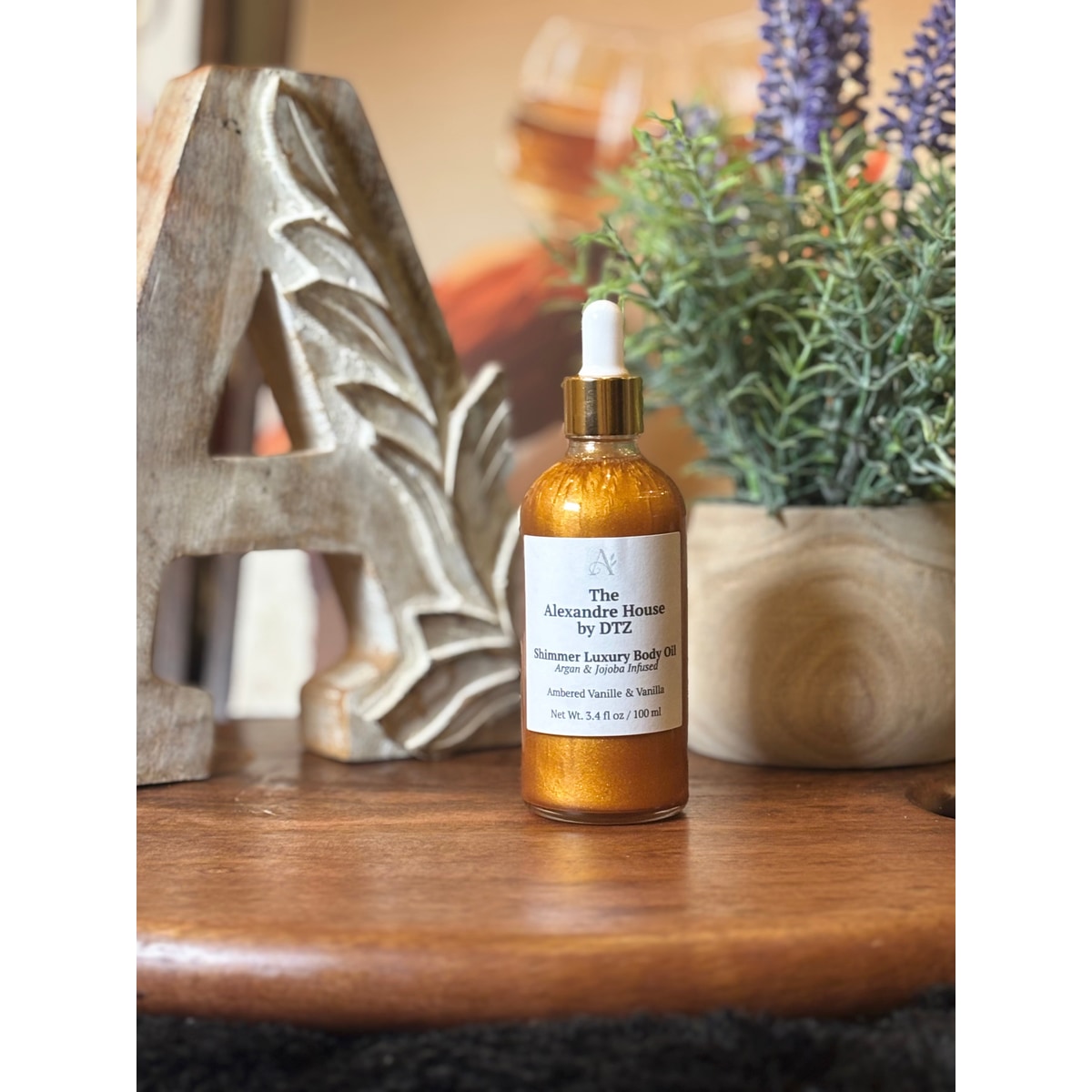 Torri | Ambered Vanille Body Oil (3.4 oz) — Velvety luxury oil, shimmer or non-shimmer for a golden glow.