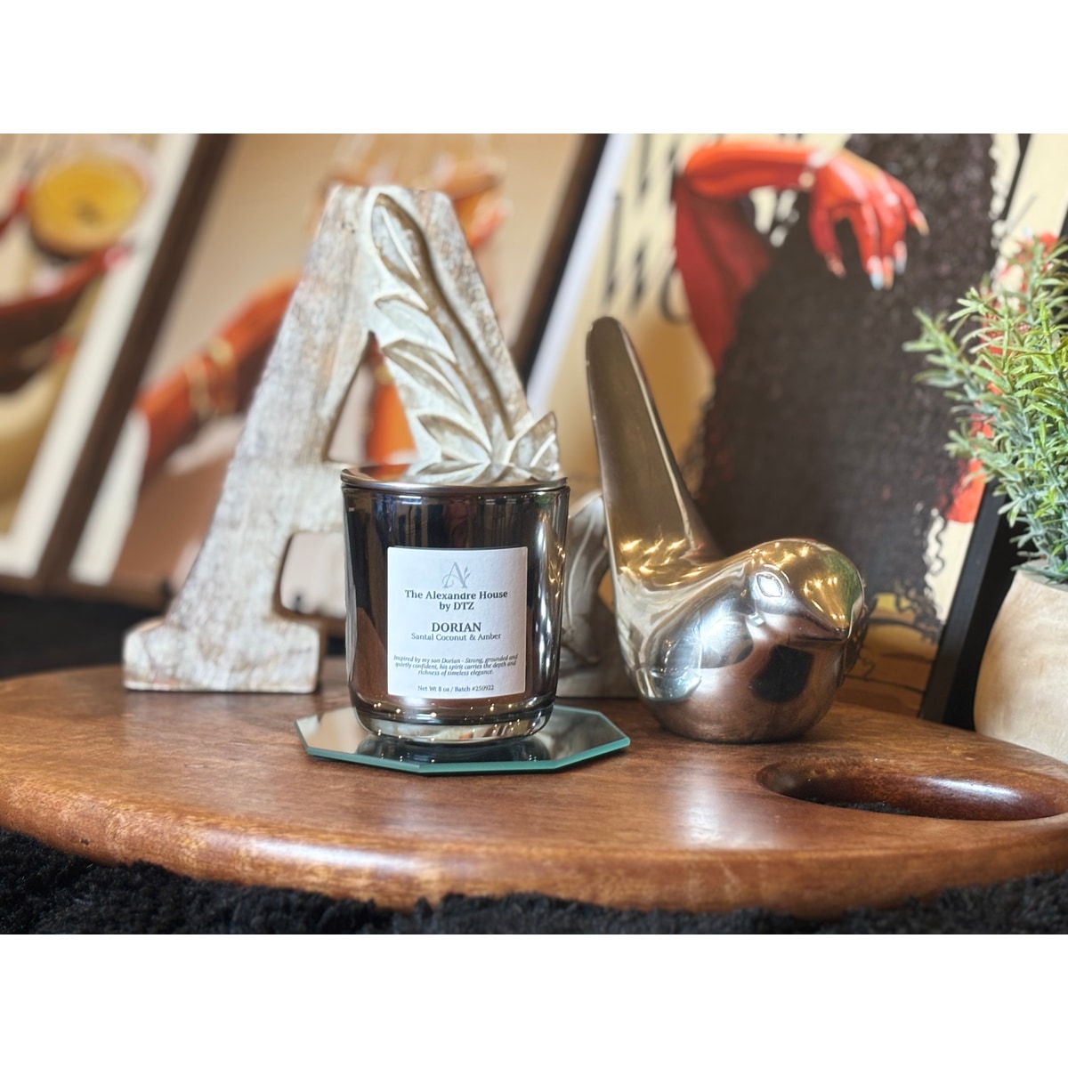DORIAN | Santal Coconut Signature Candle (8 oz)A bold, clean luxury candle in a crackling wood wick