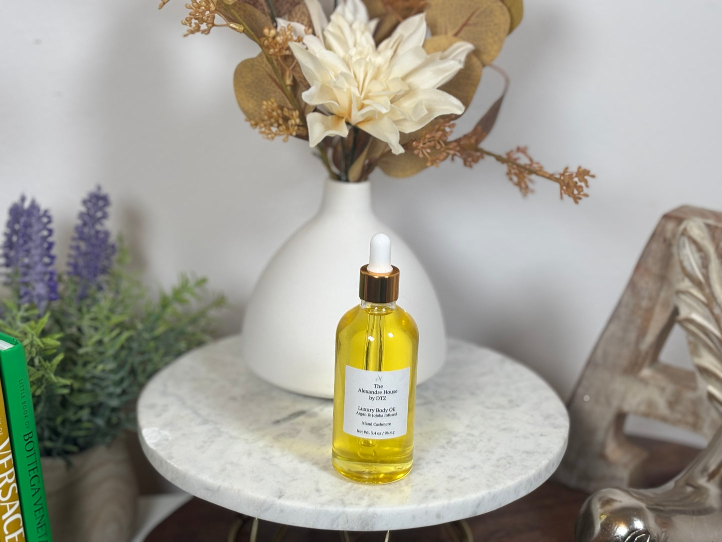 Zaq| Sea Salt & Orchid Body Oil (3.4 oz) - Lightweight luxury oil, Shimmer or non- Shimmer