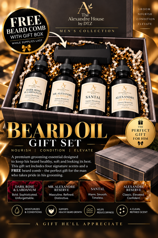 Men’s Beard Oil Gift Set – 4-Piece Collection