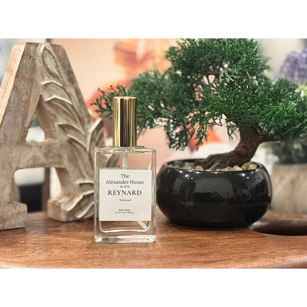 Reynard | Teakwood Room & Linen Spray (3.4 oz) — A bold, smoky spray for a clean yet commanding scent