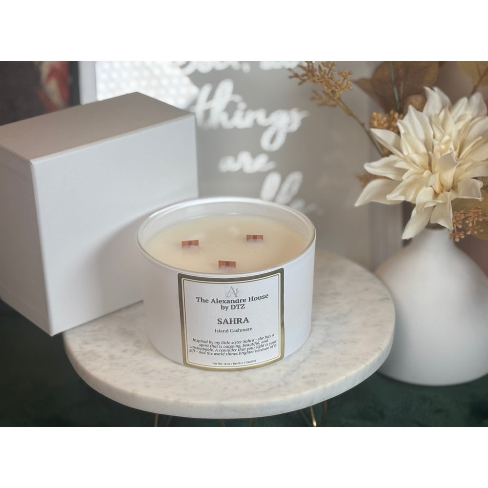 Sahra | Island Cashmere 18 oz Signature Candle - Luxe Box Included